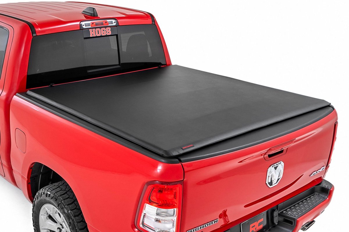 Ram 2500 Soft Roll Up Bed Cover - Rough Country - Matte Black - '11-'23